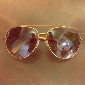 Michael Kors aviator sunglasses rose tone
